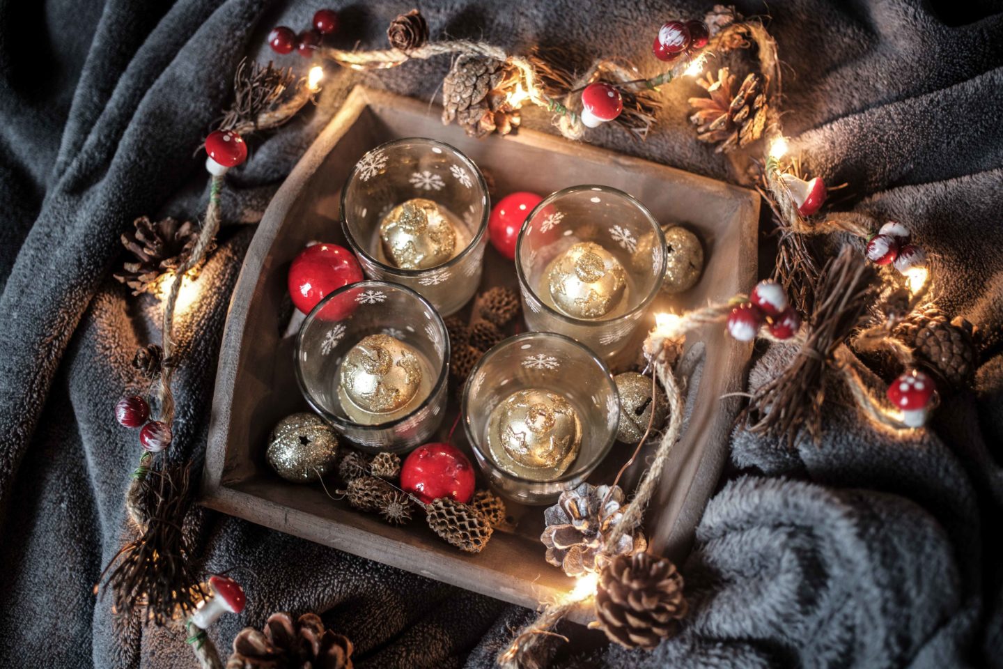 Adventskran aus Teelichtern