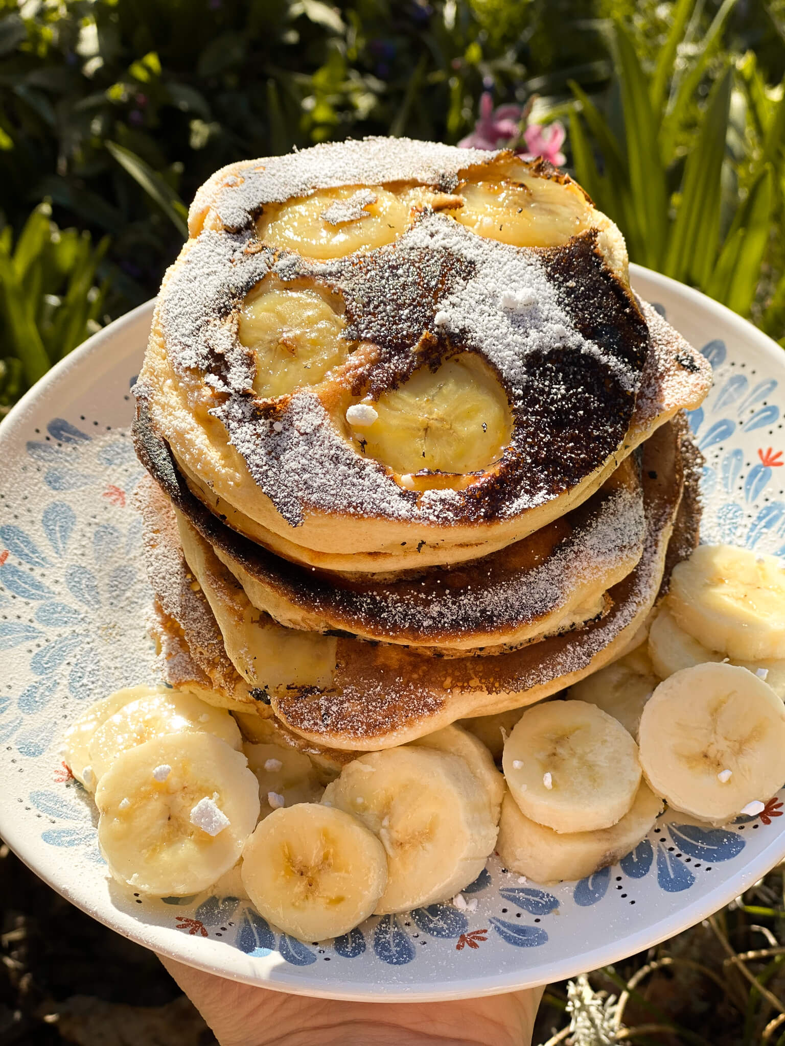 bananen pancakes einfach lecker fluffig frühstück