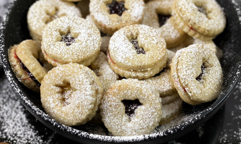 spitzbuben marmelade füllung backen rezept wie von Oma