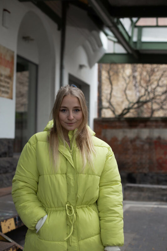 Neon grüne Jacke Neonfarben