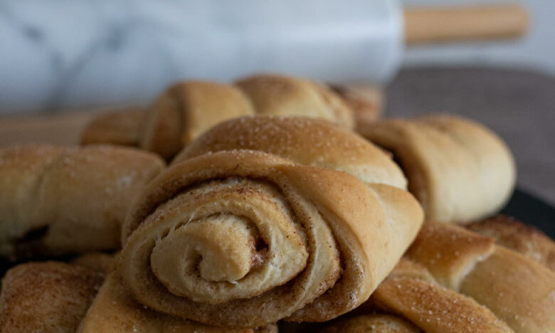 Vegane Franzbrötchen