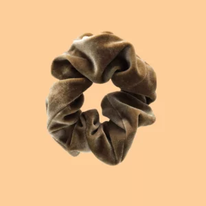 Samt Scrunchie Haargummi beige