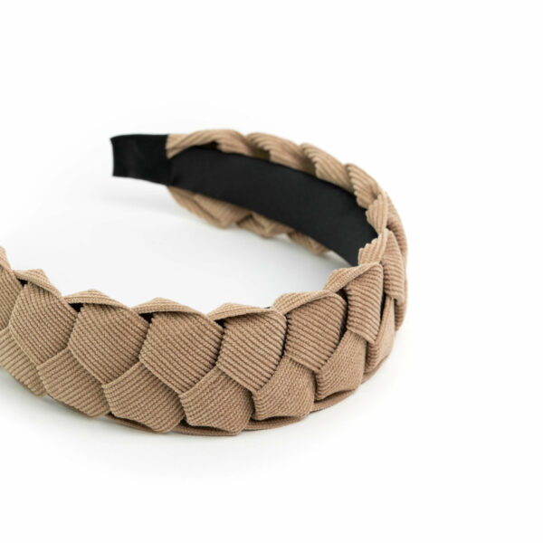 Geflochtener Haarreif Beige