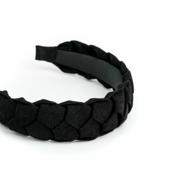 Geflochtener Haarreif Schwarz