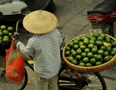 Lime vendor with a bike