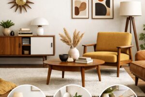 Mid-century modernes Wohnzimmer Design