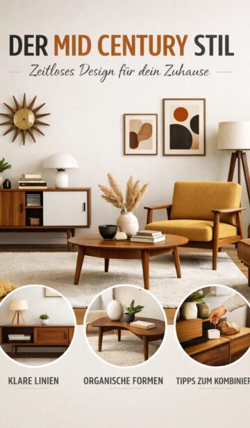 Mid-century modernes Wohnzimmer Design