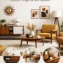 Mid-century modernes Wohnzimmer Design