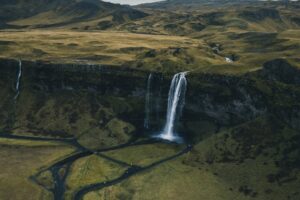 bird s eye photography of waterfalls
