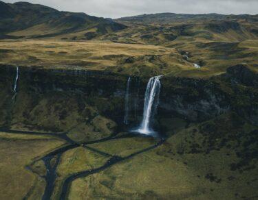 bird s eye photography of waterfalls